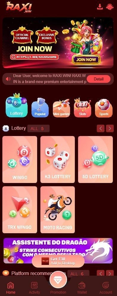Raxiwin game categories